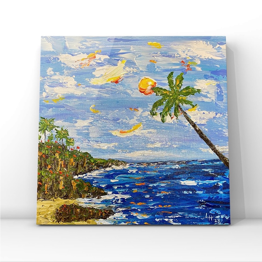 Original Impasto Style Acrylics on 16” x 16” Gallery Wrapped Canvas
